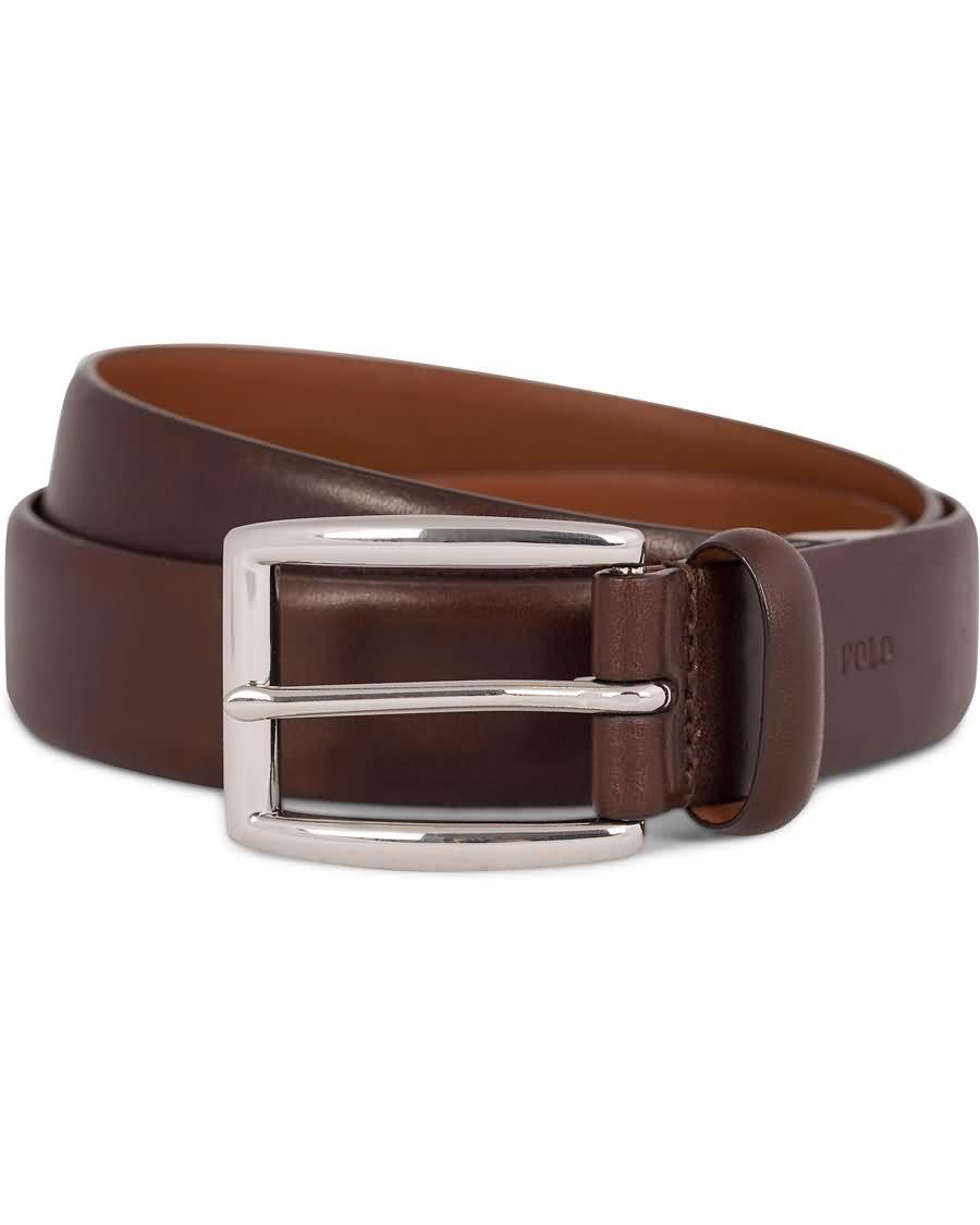 polo ralph lauren cowhide belt 3 cm brown 9jhyt